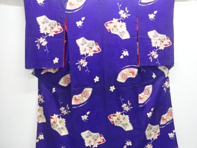 JAPANESE KIMONO / ANTIQUE KIMONO / SILK / MON KINSHA / BRANCH FLOWER